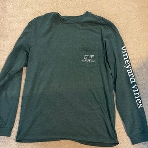 Vineyard Vines Men's Teal Long Sleeve Tee